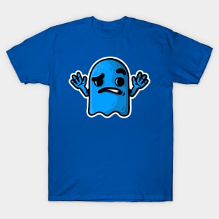 confused little blue ghost w T-Shirt